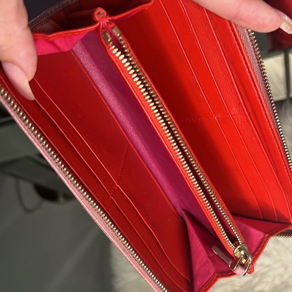 bvlgari zip-around long wallet, soft purple